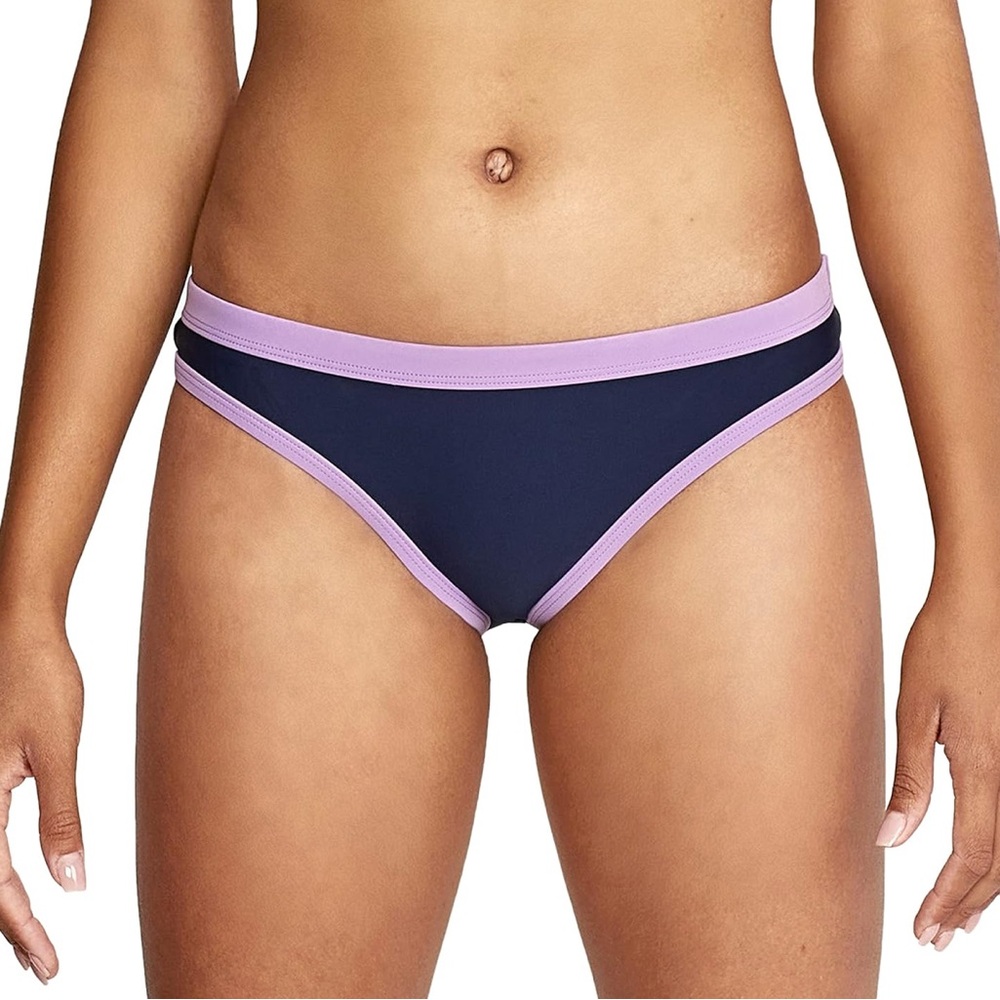 NWT‎ Speedo Peacoat Purple Trim Swim Hipster Bikini Bottom XS